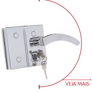 Fechadura MM Mônaco com Maçaneta- Vidro/Vidro