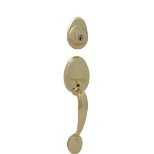 Fechadura Arouca Blim-Blim Latão Polido Dourado Externa