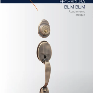 Fechadura Blim Blim Externa 650-ZBT Antique Ouro Velho Arouca