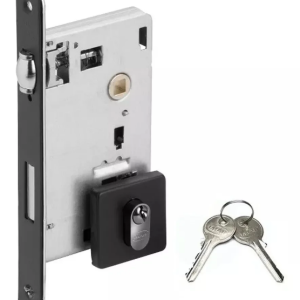 Fechadura Pivotante Rolete Quadrada Preto Fosco 1710 IMAB