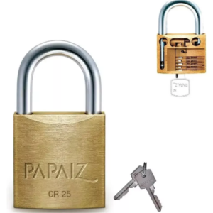 Cadeado em latão com 2 chaves PAPAIZ 25mm