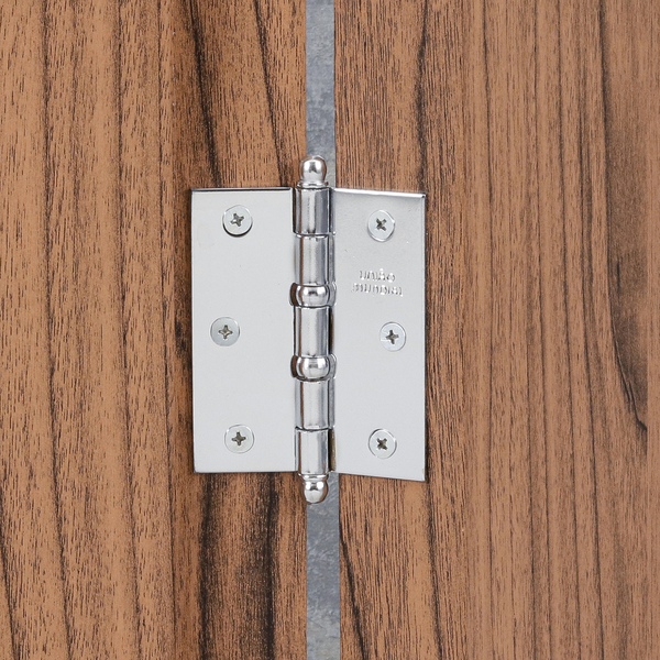 Dobradiça Latão 3" x 2 1/2" Cromado com anel Uniao Mundial - Imagem 2