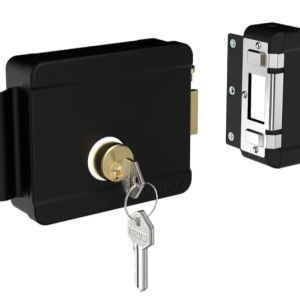 Fechadura Elétrica Soprano 12V Bipartido PY Preto