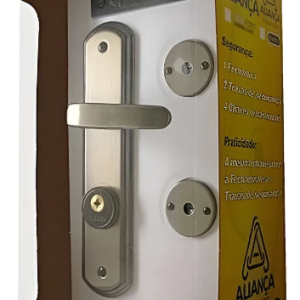 Fechadura Aliança Trio Tetra Orion Anatomic 3x1 Bronze