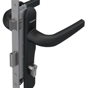 Fechadura Giro Udinese Maçaneta 325/65 Espelho Euro Preto