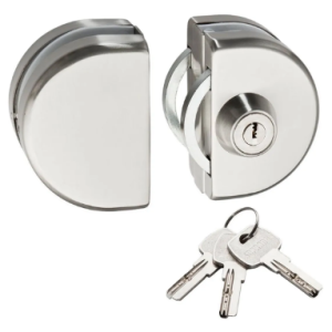 Fechadura Soprano Para Porta de Vidro 2 Folhas Pressão Inox