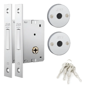 Fechadura Auxiliar 1001 Tetra Par Stam Redonda Inox