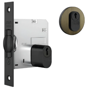 Fechadura Rolete Pivotante Ext Stam 1005 Redonda antique