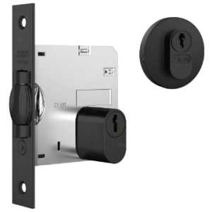 Fechadura Rolete Pivotante Ext Stam 1005 Redonda preto