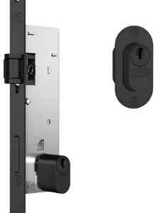 Fechadura 601 Stam Ext Perfil Pivotante preto 20mm