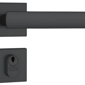 Fechadura Stam Externa 803/35 Roseta Quadrada Preto 40mm