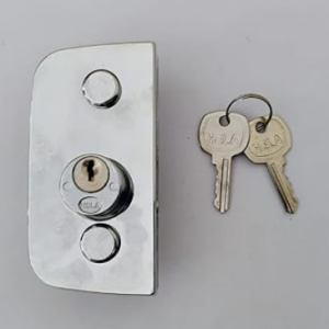 Fechadura 1520 Hela em zamac para Porta De Vidro - Cromada