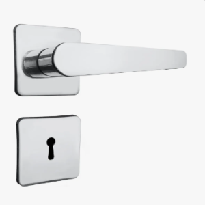 Fechadura Ágata União Mundial Ros Quad Int 40mm Cromada