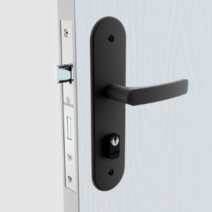 Fechadura Soprano Pali Reta Ext Preto Fosco 40mm